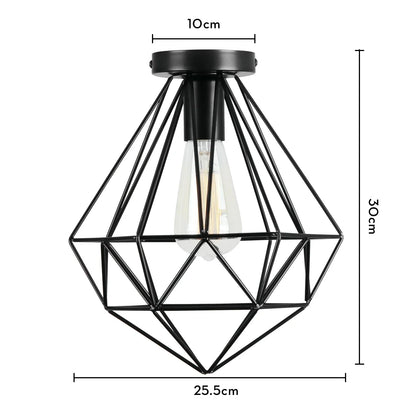 DecorBites™ Industrial LED Ceiling Light: Modern Retro Loft Plafonniers for Living Room Kitchen Cage Home Decor