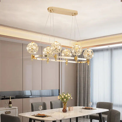 DecorBites™ Crystal Chandelier: Dandelion Design for Luxe Living Room, Dining, or Master Bedroom
