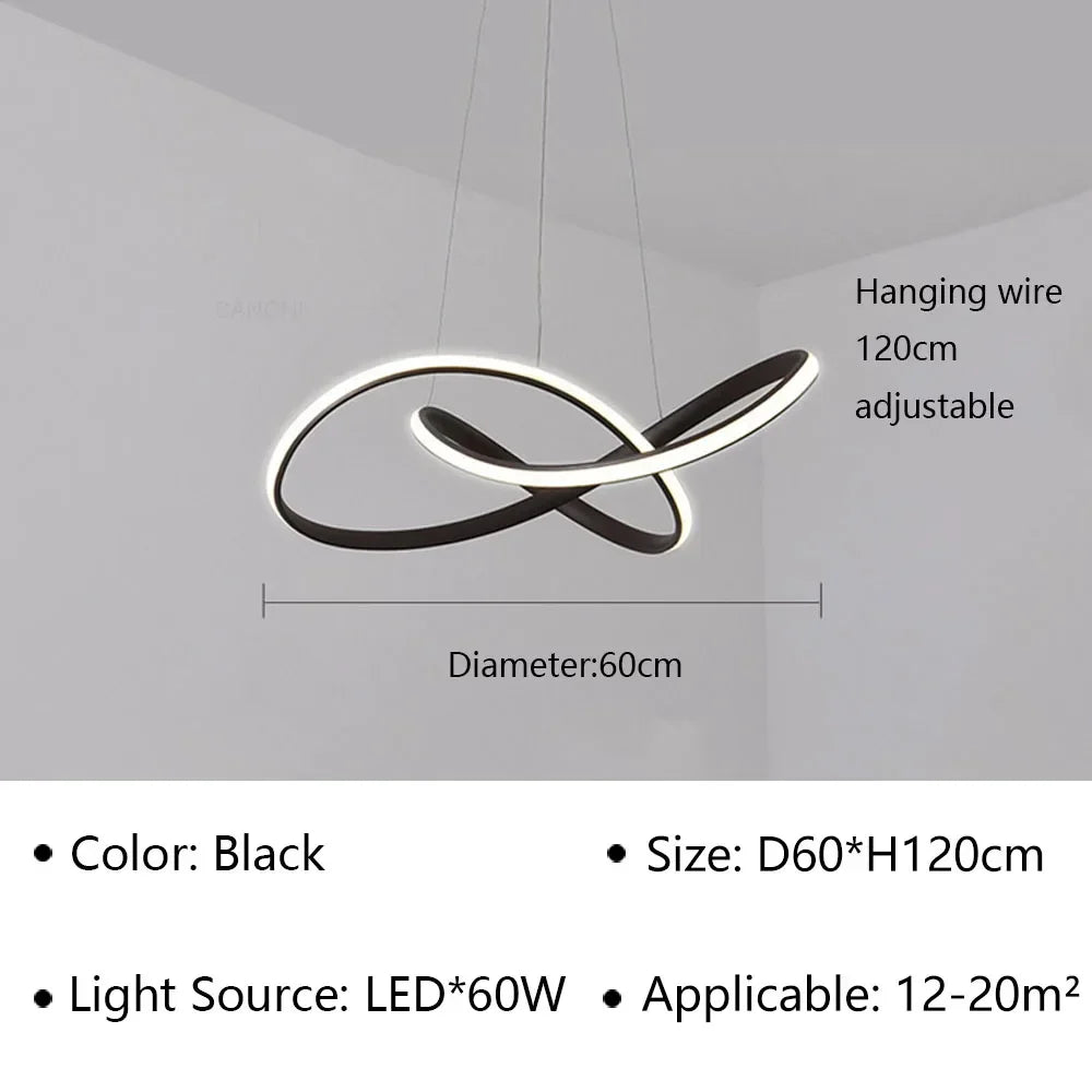 DecorBites™ LED Pendant Light Modern Luster for Living Dining Hall Bedroom Hotel Decor