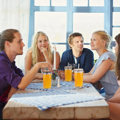 DecorBites™ Glass Boba Smoothie Cup with Bamboo Lid & Stainless Steel Straw