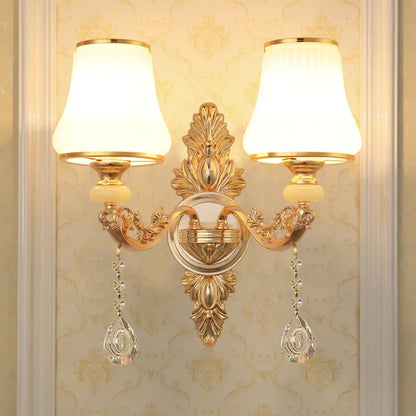 Aplique de pared de cristal DecorBites™ para dormitorio, lámpara de interior moderna de estilo europeo