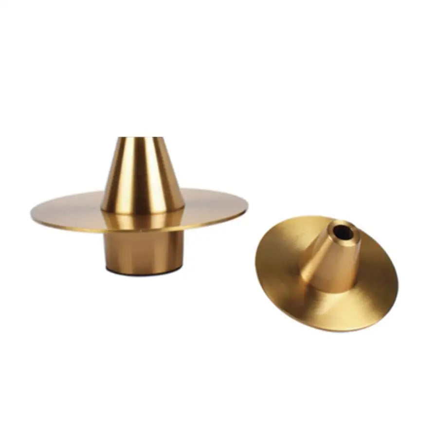 DecorBites™ Golden Geometry Metal Handicraft Flower Vase UFO Home Decor