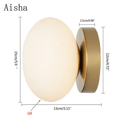 Apliques de pared DecorBites™ con forma de bola de cristal dorado para una decoración moderna del hogar.