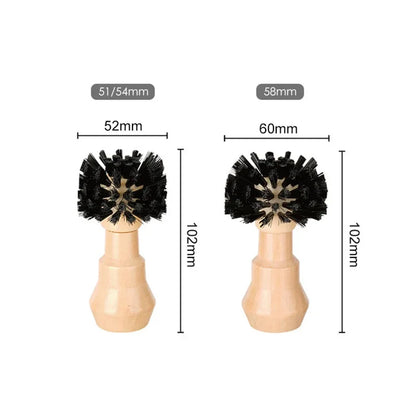 Decorbites™ Espressotrichter- und Stempel-Reinigungsbürste mit Holzgriff
