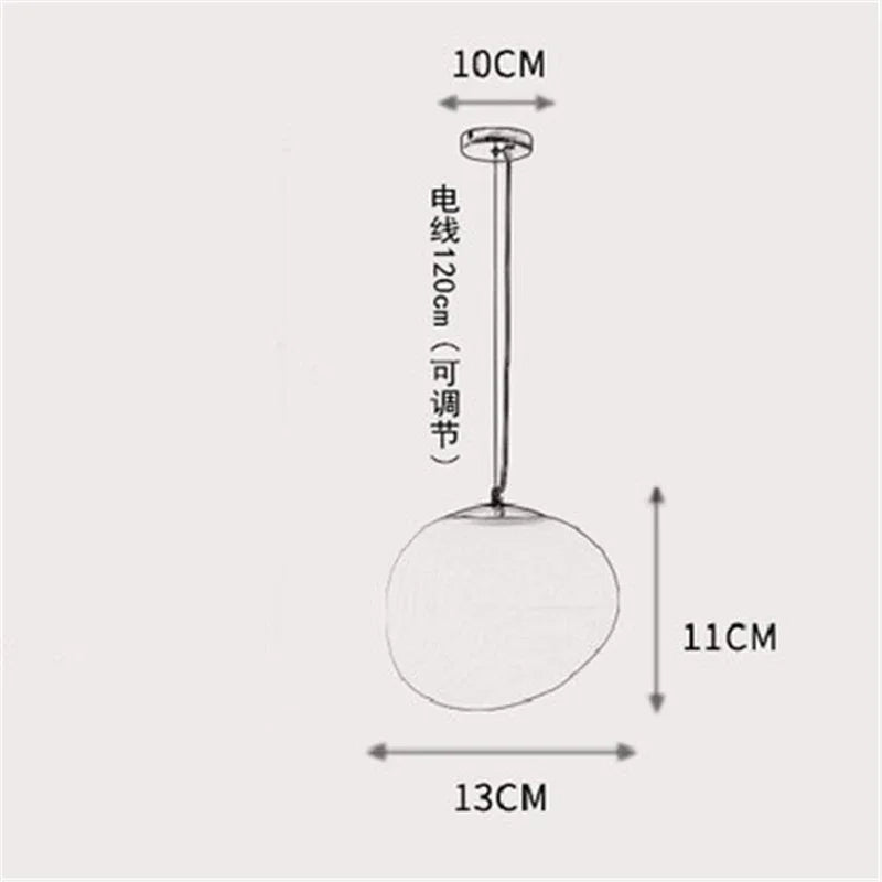 DecorBites™ Gregg Glass Pendant Light: Stylish LED Hanging Lamp for Dining Kitchen LOFT.