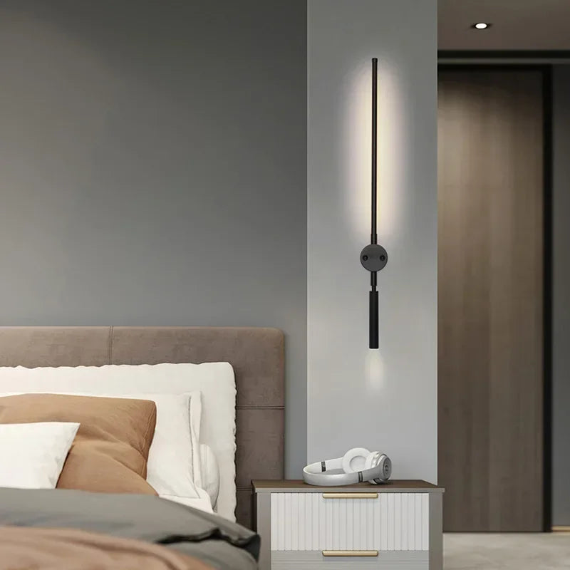 مصباح حائط LED أسود من DecorBites™ لغرفة النوم وغرفة المعيشة والسلالم وممرات الطعام