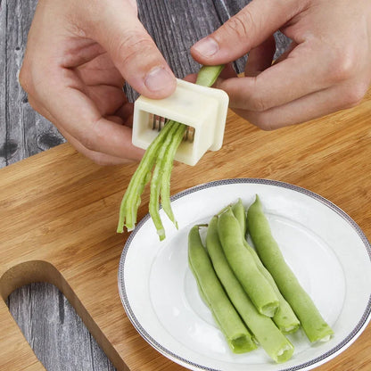 DecorBites™ Green Bean Slicer & Vegetable Runner Cutter for Efficient Kitchen Shredding