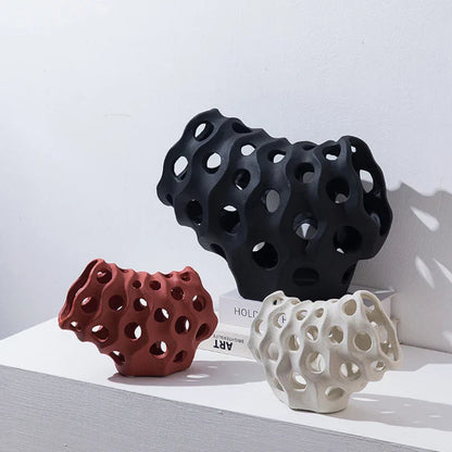 ديكوربايتس™ منحوتة هندسية من الراتينج المرجاني على شكل مخلوق بحري