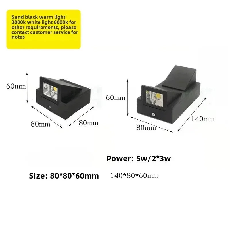 DecorBites™ LED Outdoor Porch Wall Light Waterproof Yard Lamp - Single/Double Kit