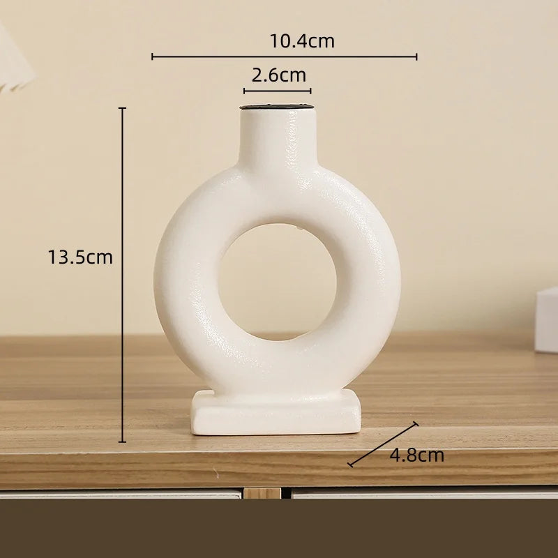 ديكوربايتس™ - زينة حاملات الشموع الخزفية الهندسية - إكسسوارات ديكور المنزل