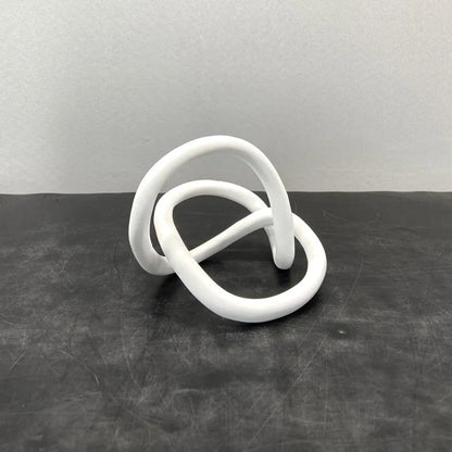 DecorBites™ Gold Ring Knot Geometric Resin Ornaments Handmade Art Decor Figurines