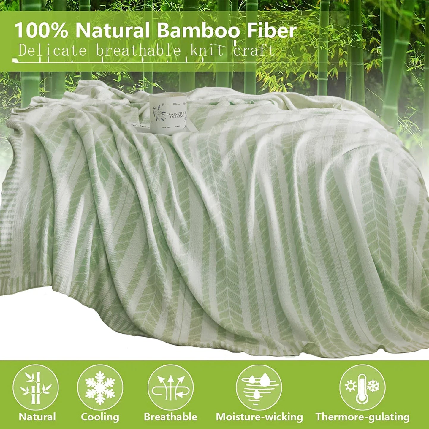 DecorBites™ Bamboo Knitted Cooling Blanket