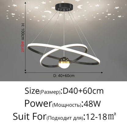 DecorBites™ LED Gypsophila Chandelier for Modern Living Room Decor - Crown Ceiling Pendant Light