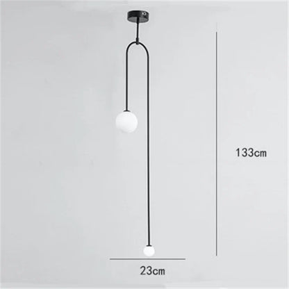 DecorBites™ Iron Line Chandelier: Post-modern Hanging Lamp for Living Room & Bedroom