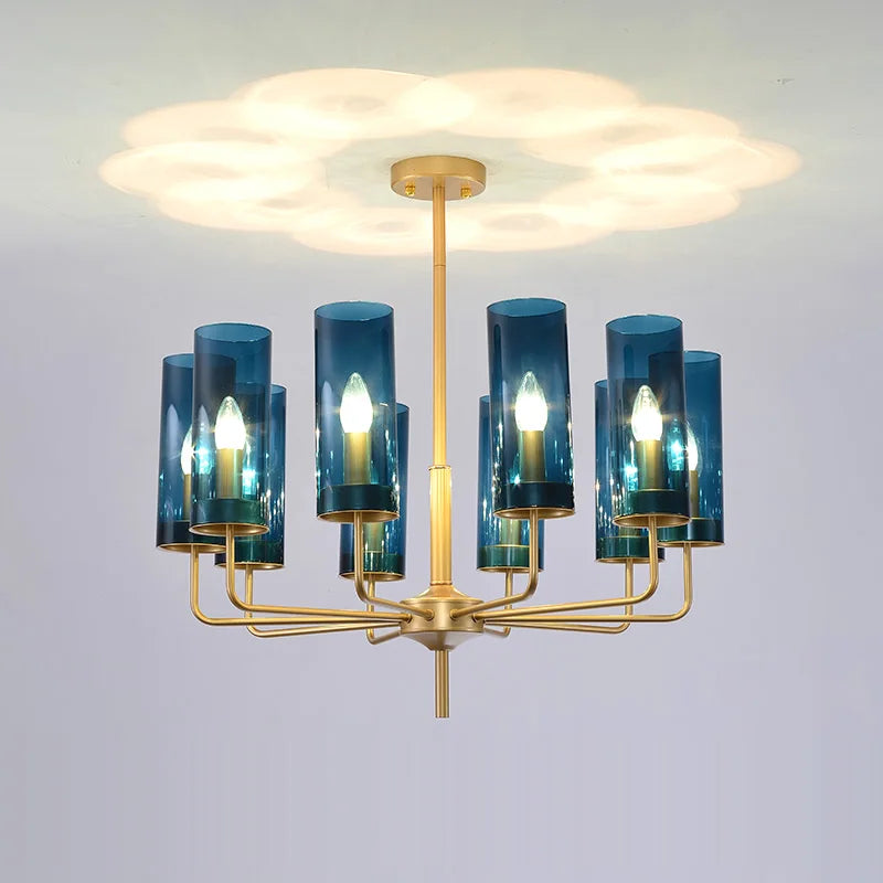 DecorBites™ Glass Chandelier: Elegant Nordic Design Hanging Lamp for Kitchen Island, Restaurant, and Home