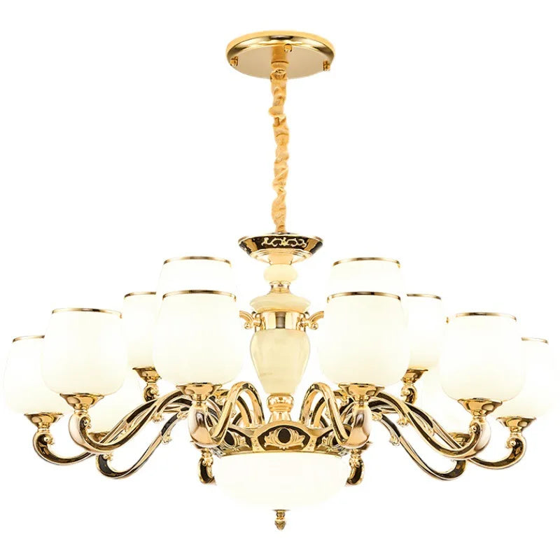 DecorBites™ Jade Pendant Lamp: European Luxury for Living Room, Villa, Dining Room, Bedroom