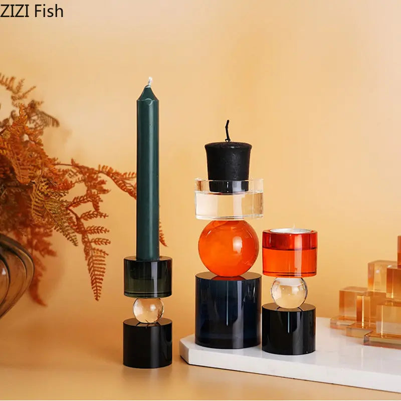 Portavelas de cristal DecorBites™: Recipiente creativo para aromatizar el hogar y decorar el escritorio.