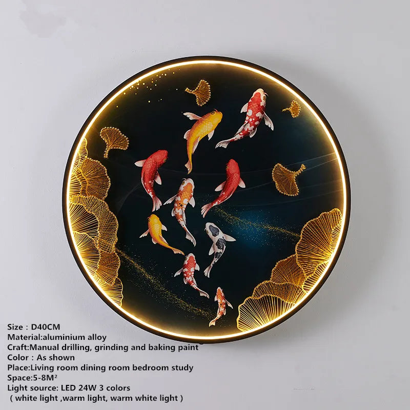 Aplique de pared con peces LED Decorbites™: Luminaria creativa para el dormitorio