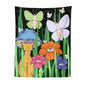 Decobites Psychedelic Mushroom Girl Botanical Floral Tapestry Wall Hanging