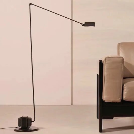 DecorBites™ Lumina Adjustable Long Arm Floor Lamp - Industrial Design for Reading and Study Room