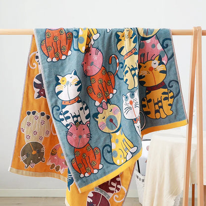 DecorBites™ Cute Cat Bath Towel - Absorbent & Quick-Drying