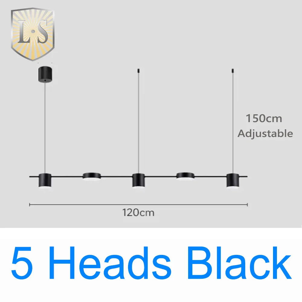 Art Deco Black and Gold LED Pendant Light