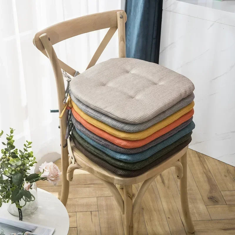 Decobites Dining Chair Cushions: Multi Color Seat Cushion with Straps for Outdoor & Dining Room