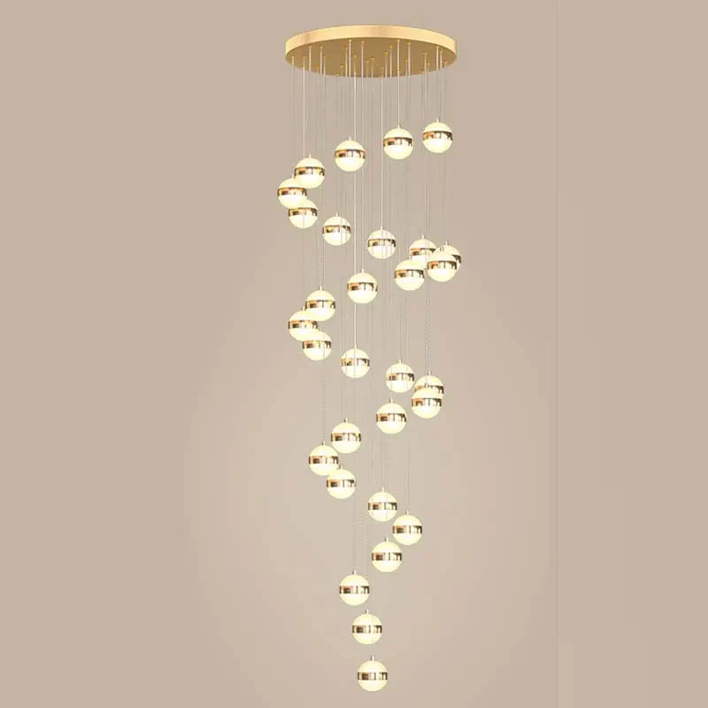 Decorbites™ Candelabro de Acrílico Dorado - Iluminación LED Moderna para Escaleras