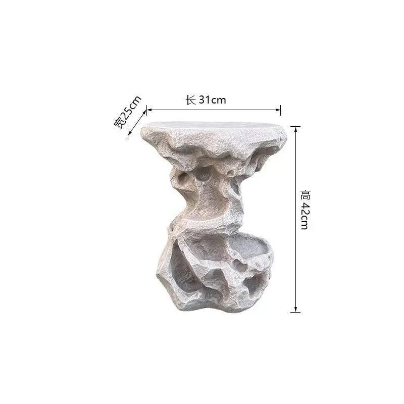 DecorBites™ Chinese Resin Floor Flower Stand, Modern Minimalist Living Room Decor