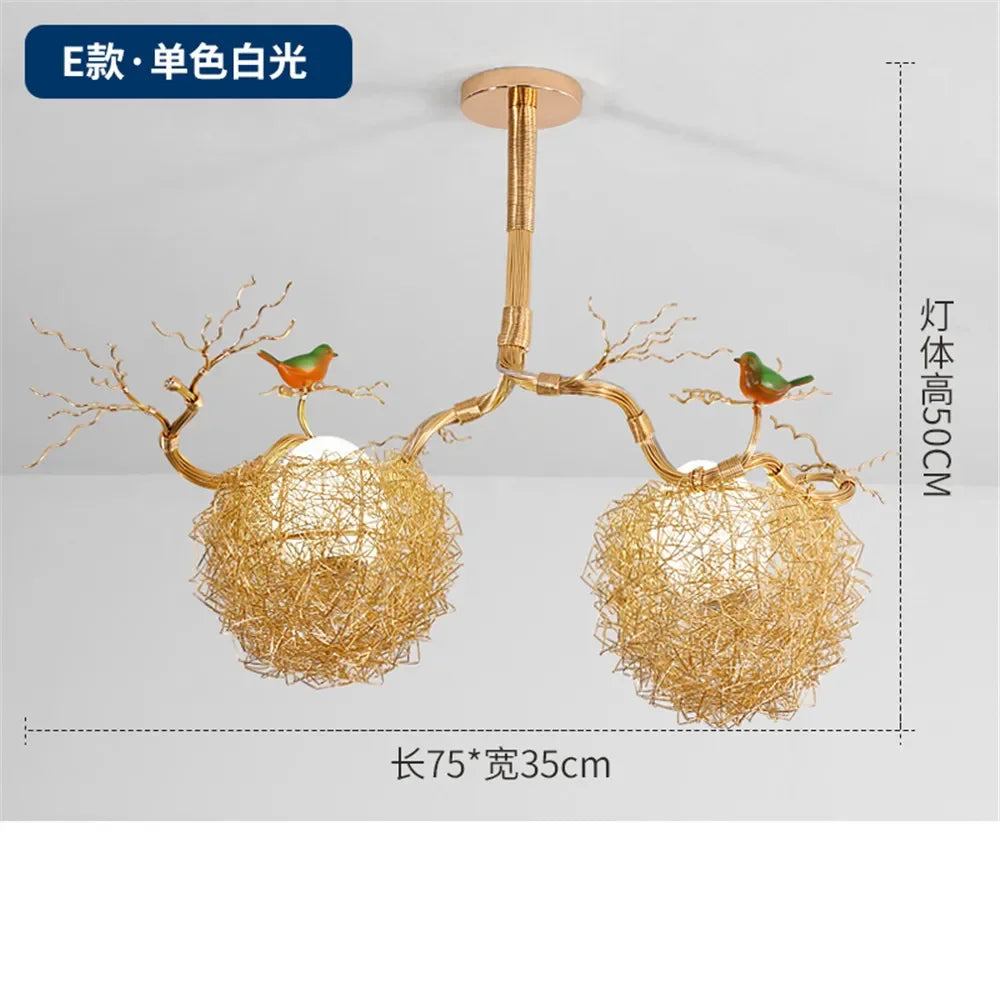 Gold Nest LED Chandelier
