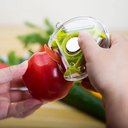 DecorBites™ 3-in-1 Magic Peeler Trio Set: Slicer, Shredder, Julienne Cutter - Kitchen Tool