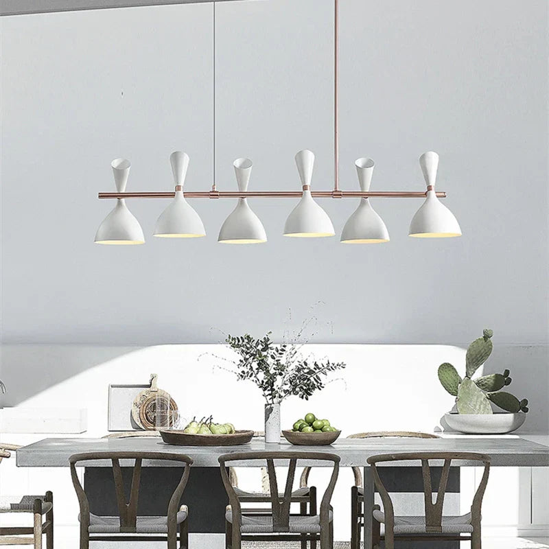 DecorBites™ Nordic LED Multiple Head Chandelier - Black/White Iron Art - Living Room/Bedroom/Kitchen/Hotel