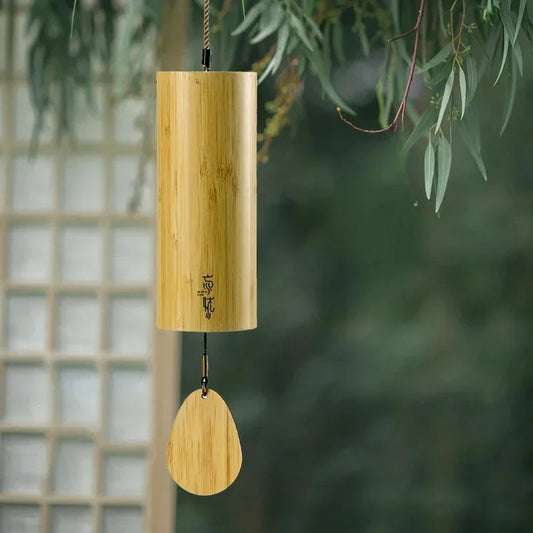 DecorBites™ Bamboo Chord Wind Chimes: Handmade Musical Outdoor Decor for Garden and Home