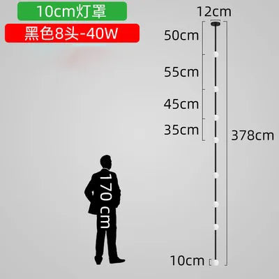 Lámpara de araña de cristal lineal DecorBites™ | Minimalista negro/dorado | Diseño creativo de 5/6/7/8 luces