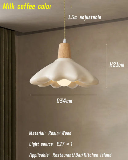 Lámpara de araña LED estilo crema DecorBites™ para restaurante, bar y dormitorio