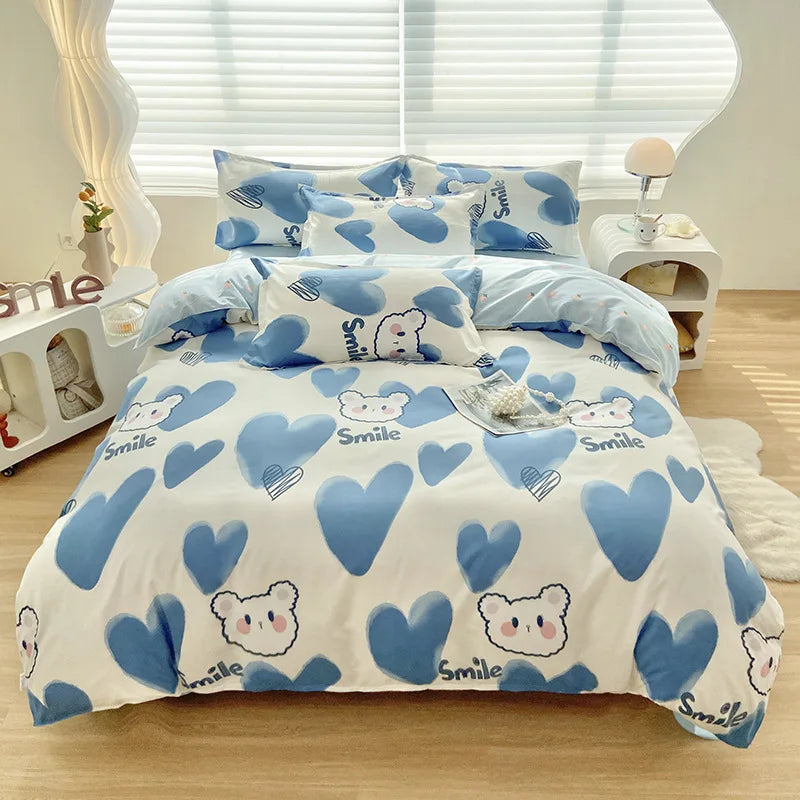 DecorBites™ Cute Pattern Duvet Cover | Super Soft Comforter Cover for Single/Double Bed
