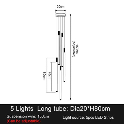 DecorBites™ Elegant LED Chandelier for Staircase & Living Room Décor