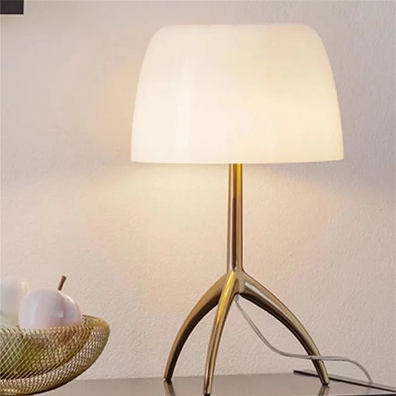 DecorBites™ Lumiere Piccola Chrome Table Lamp Simple Bedroom Bedside Coffee Tables LED Light