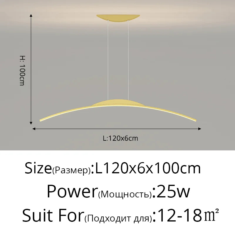 DecorBites™ LED Ceiling Pendant Lamp: Minimalist Chandelier, Height Adjustable, Home Decor Solution