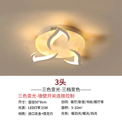 Lámpara de techo DecorBites™ Lotus: Moderna luminaria LED para el hogar, sala de estar y dormitorio.