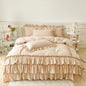 Decobites Lace Ruffle Princess Bedding Set with Bed Skirt & Pillowcases