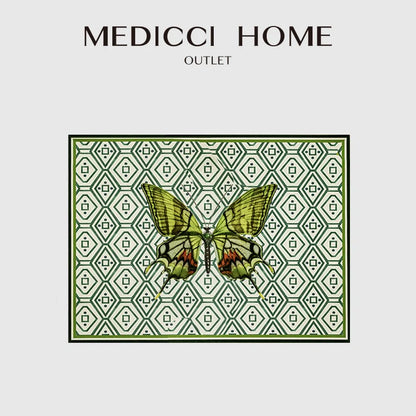 DecorBites™ Butterfly Print Placemat: Pomegranate Floral Design, Non-Slip Dining Table Mats