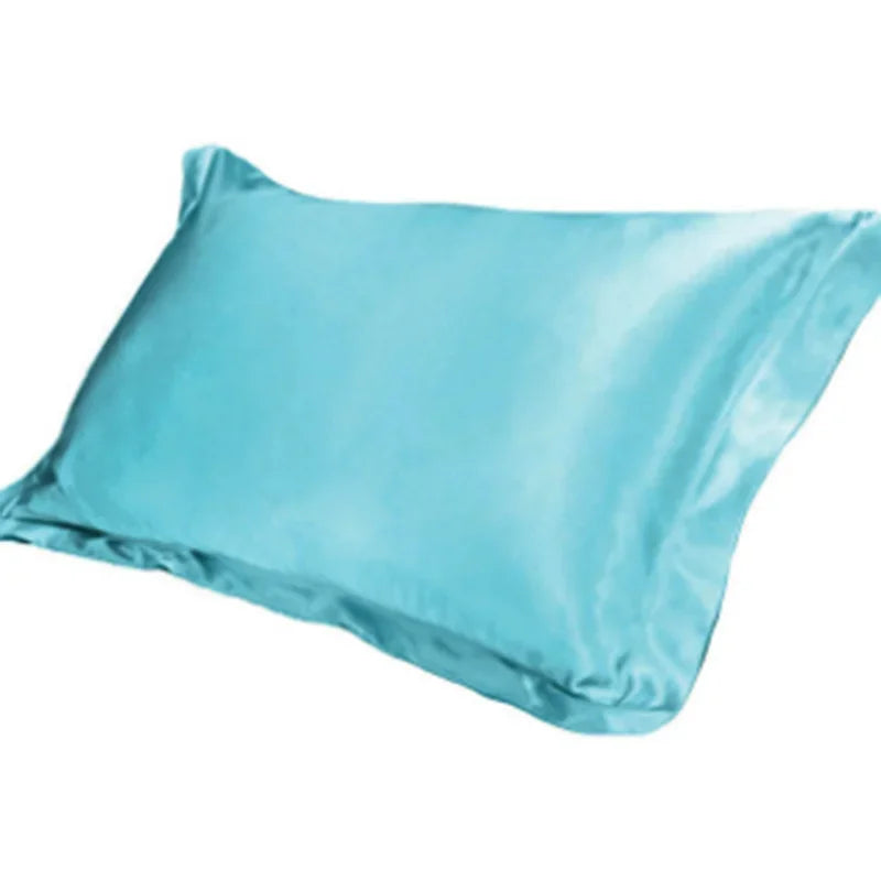 Decobites Soft Satin Pillowcase Set of 1, 48x74cm, Pure Emulation Silk, Solid Color