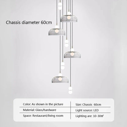 DecorBites™ Glass Ball Pendant Light: Modern Decor for Duplex Stairwells, Living Room, Bedroom