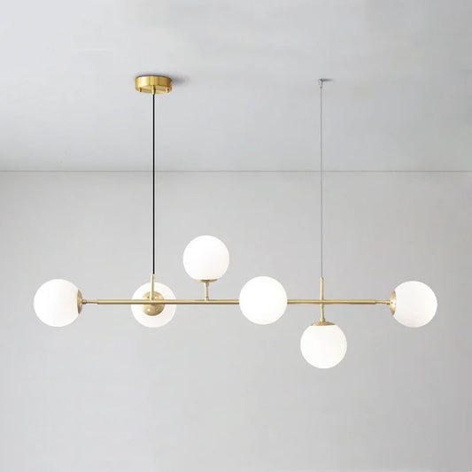 DecorBites™ Golden Glass Ball LED Pendant Light for Home Decor