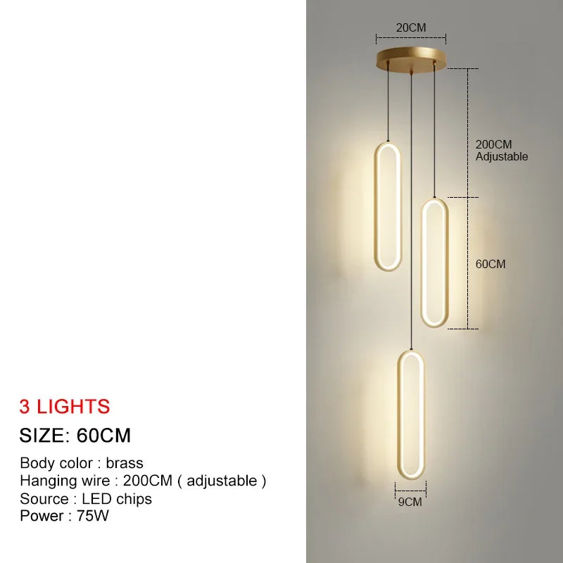 DecorBites™ LED Chandelier: Modern Living Room Dining Room Pendant Lights for Home Decor