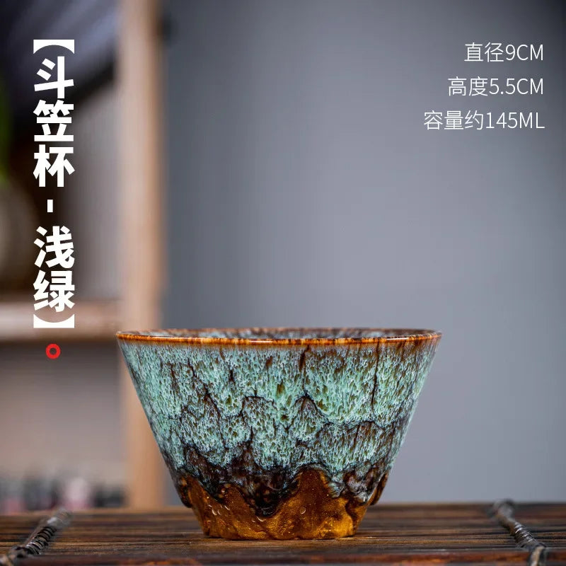 DecorBites™ Ceramic Kung Fu Tea Cup Set - Handcrafted Porcelain Drinkware