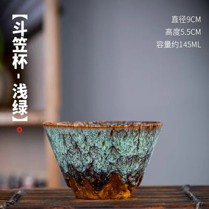 DecorBites™ Ceramic Kung Fu Tea Cup Set - Handcrafted Porcelain Drinkware