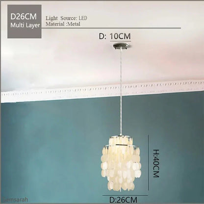 DecorBites™ Gold Chrome Metal Shell Chandelier for Restaurant Living Room Hotel Hall