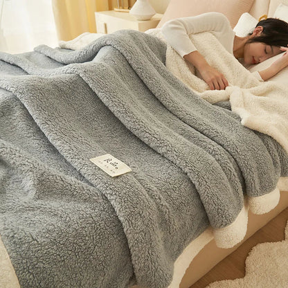 بطانية DecorBites™ من الصوف المرجاني: غطاء أريكة فائق النعومة بمقاس واحد للمكتب، بطانية قيلولة مريحة